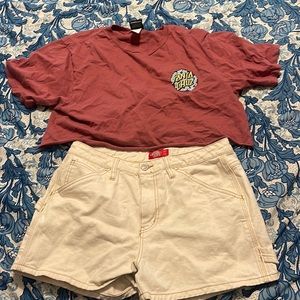 Cute shirt from Santa Cruz burgundy crop top